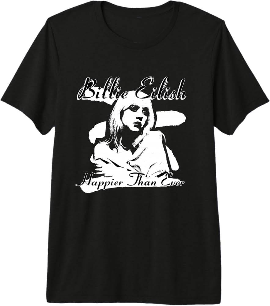 Amazon.com: Official Billie Eilish Happier Than Ever Black Premium